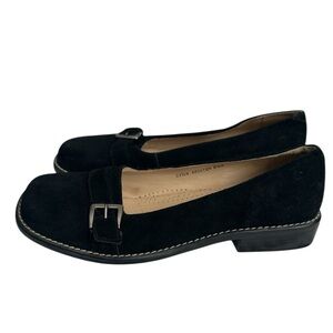 A316 Directives Genuine Suede  SlipOn Kristen sz 8.5 Wide square toe shoes